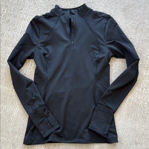 Athlete Women's Black Long Sleeve 1/4 zip Top XS